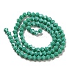 Opaque Solid Color Electroplate Glass Beads Strands EGLA-A039-P4mm-A07-2