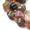 Natural Multicolor Tourmaline Beads Strands G-D110-G02-01-4