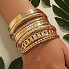 10Pcs Alloy Bangles for Women FS-WG33CDB-03-1