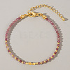Bohemian Style Natural Pink Tourmaline Round Beaded Bracelets for Women CA1141-4-1