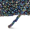 6/0 Electroplated Iris Round Glass Seed Beads X-SEED-A009-4mm-605-3