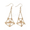 Brass Erring Hooks with Tray EJEW-JE05394-01-1