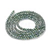Electroplate Transparent Glass Beads Strands X-GLAA-H021-01A-FR01-5