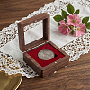 Wood Badge Packing Magnetic Boxes with Acrylic Visible Window Lid CON-WH0095-239A-02-4