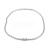 Non-Tarnish 304 Stainless Steel Ball Chain Necklaces for Women NJEW-G135-01D-P-1