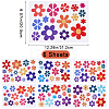 PVC Daisy Flower Picture Stickers STIC-WH0004-21-2