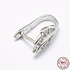 Anti-Tarnish Rhodium Plated 925 Sterling Silver Micro Pave Cubic Zirconia Pendant Bails STER-E053-04P-3