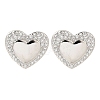 Brass Pave Clear Cubic Zirconia Stud Earrings EJEW-M088-04P-1