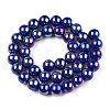 Electroplate Opaque Glass Beads Strands GLAA-T032-P10mm-AB03-2