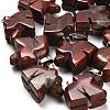 Natural Red Rainbow Jasper Pendants G-B127-02P-02-1