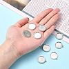 Tibetan Style Antique Silver Alloy Flat Round Pendant Cabochon Settings X-TIBEP-M022-29AS-5