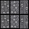 6 Sheets 3 Styles Acrylic Rhinestone Face Body Stickers AJEW-SP0002-68A-1