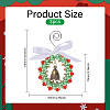 Christmas Wreath Acrlic & Glass Pendant Decorations PALLOY-GO00036-2