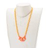 Personalized Opaque Acrylic Cable Chain Necklaces NJEW-JN03432-10-4