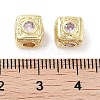 Brass Micro Pave Cubic Zirconia Beads KK-C051-28G-05-3