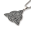 201 Stainless Steel Pendant Necklaces NJEW-K253-09P-1-3