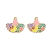 Rack Plating Alloy Enamel Pendants FIND-I038-07A-1