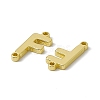 Rack Plating Brass Letter Connector Charms KK-C007-38G-F-3