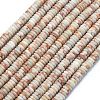 Frosted Natural Netstone Beads Strands G-K389-C08-01-1