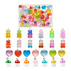 Yilisi 76Pcs 3 Style Resin Pendants RESI-YS0001-01-11