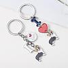 WEWAYSMILE 2 pcs Dog Keychain Car Keychain Pet Pendant Key-Ring Lovely Dog Key-ring Portable Metal Keychain Gift for Pet Lover Birthday Puppy Theme Party Supplies (Brownish Corgi) JX792A-3