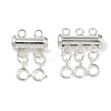 925 Sterling Silver Slide Lock Clasps HJEW-PH02087-1