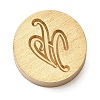 Golden Tone Brass Letter Stamps KK-R005-01H-1