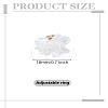 1Pc Acrylic Flower Finger Rings RJEW-LP0003-38-2