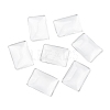 Transparent Rectangle Glass Cabochons X-GGLA-R025-25x18-4