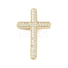 Brass Micro Pave Cubic Zirconia Beads KK-H203-11A-G-1