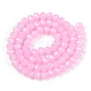 Baking Paint Imitation Jade Glass Bead Strands DGLA-A034-J8MM-A44-2