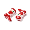 Boot Baking Paint Glass Enamel  Beads LAMP-C020-02J-2