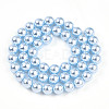 Baking Paint Pearlized Glass Pearl Bead Strands HY-N002-8mm-A05-3