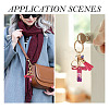 Alloy Resin Butterfly Keychains KEYC-TADJ0002-02G-T-7
