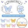 60Pcs 6 Colors Electroplate Acrylic Pendants PACR-NB0001-06-2