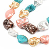 Electroplated Natural Freshwater Shell Beads Strands SHEL-R113-01D-2