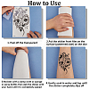 20Pcs 20 Styles Removable Temporary Water Proof Tattoos Paper Stickers DIY-CP0012-48C-5