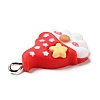 Christmas Opaque Resin Pendants RESI-G043-B06-4