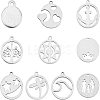 304 Stainless Steel Pendants STAS-UN0011-83P-1
