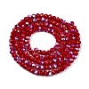 Electroplate Opaque Solid Color Glass Beads Strands EGLA-A044-P2mm-L02-3