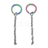 Ion Plating(IP) 304 Stainless Steel Split Key Ring Clasps STAS-L226-009A-M-1