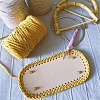 PU Leather Oval Long Bottom for Knitting Bag FIND-WH0032-01C-4