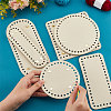   6Pcs 6 Style Flat Round PU Leather Knitting Crochet Bags Nail Bottom Shaper Pad DIY-PH0021-06A-3