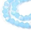 Imitation Jade Bicone Frosted Glass Bead Strands LS-EGLA-A039-J2mm-MB03-2