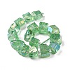 Electroplated Natural Quartz Beads Strands G-G767-02-02-2
