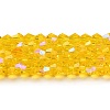 Transparent Electroplate Glass Beads Strands EGLA-A039-T2mm-L22-1