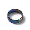 201 Stainless Steel Wide Band Finger Rings for Women Men RJEW-WH0009-13G-M-2