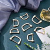 WADORN 8Pcs 2 Style Alloy D Rings FIND-WR0003-22LG-2