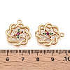 Brass Micro Pave Cubic Zirconia Pendants KK-N262-108A-G-3