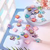30Pcs 3 Styles Rainbow Iridescent Printed Opaque Acrylic Beads OACR-TA0004-52A-5